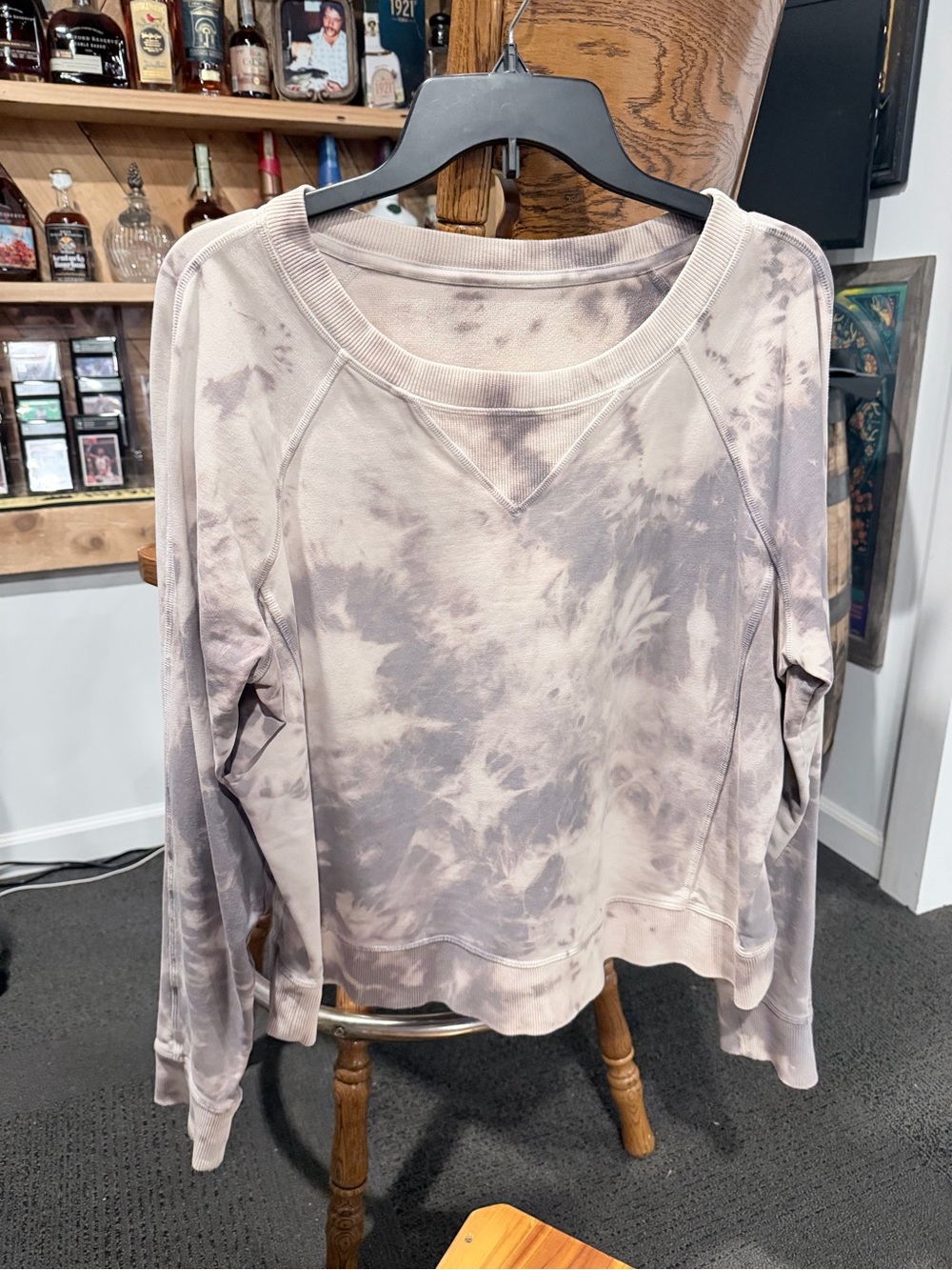 Casual Lululemon Tie-Dye Long-Sleeve Pullover Sweatshirt - Taupe